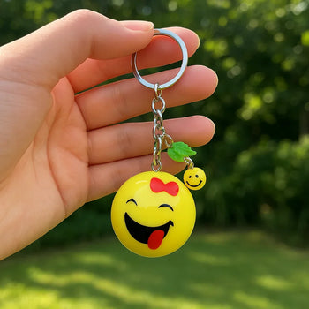 Emoji Keychain – Cute Smile Face Keyring for Bags, Cars & Gifts - Clarify.pk