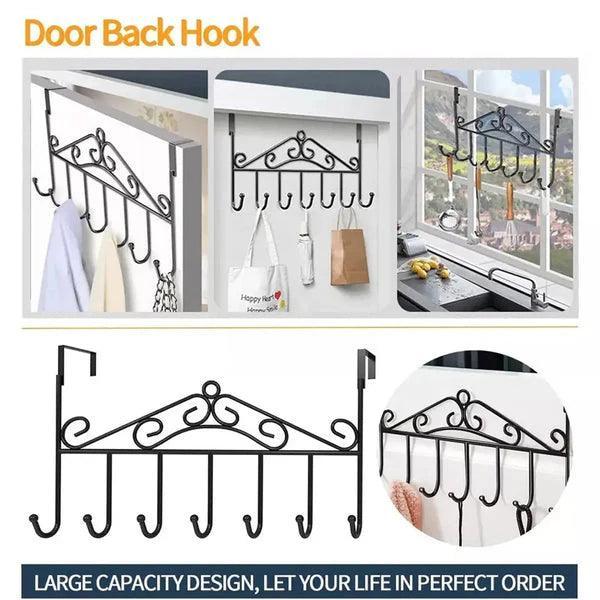 7 Hook Iron Door Hanger for Home Organization and Decor - Clarify.pk