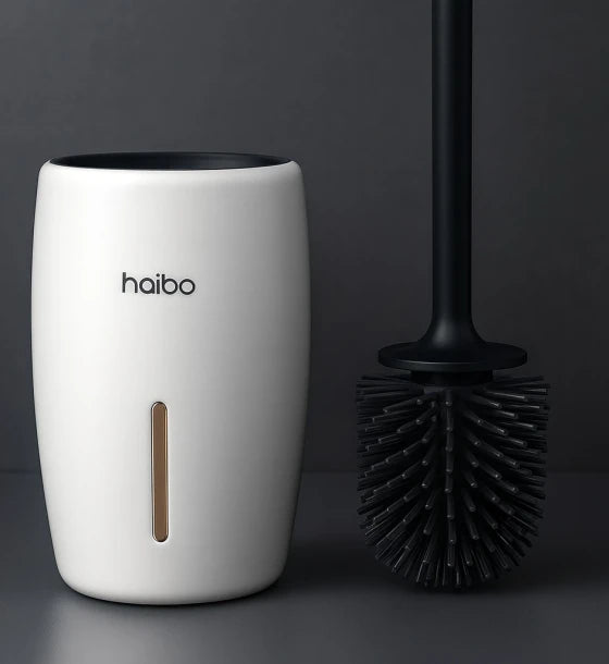 Silicone Toilet Brush with Holder – Wall Mount & Floor Stand