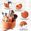360° Rotating Makeup Brush Organizer - Stylish Desktop Storage Solution - Clarify.pk