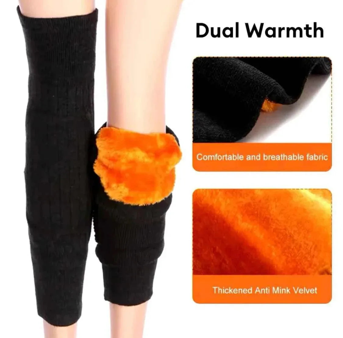 Soft Warm Wool Knee Pads - Cashmere Wool Knee Brace Support Sleeves without Belt - Clarify.pk