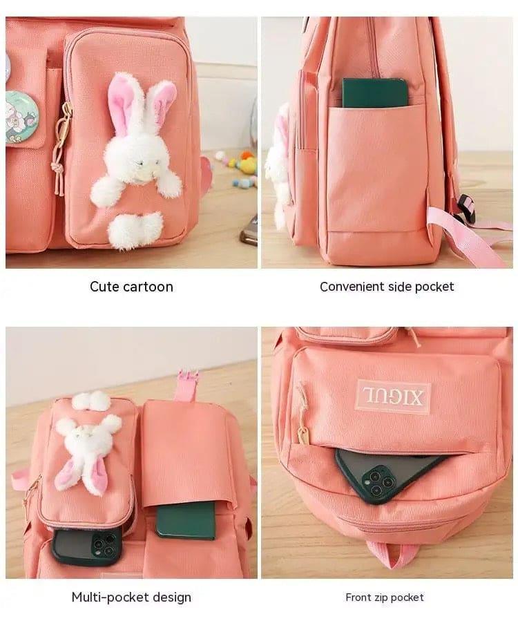 4pcs Bunny Bag Set - Cute and Functional Storage Solution for Kids - Clarify.pk