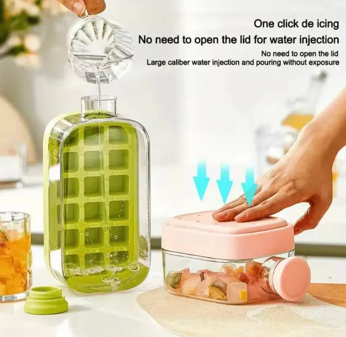 Silicone Ice Cube Tray with Straw - Leakproof - Clarify.pk