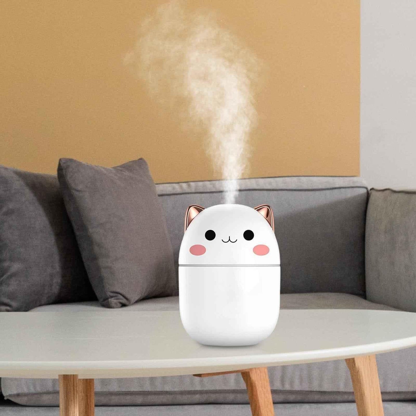 200ml Cat Humidifier - Adorable Cute Cat Design for Home and Office - Clarify.pk