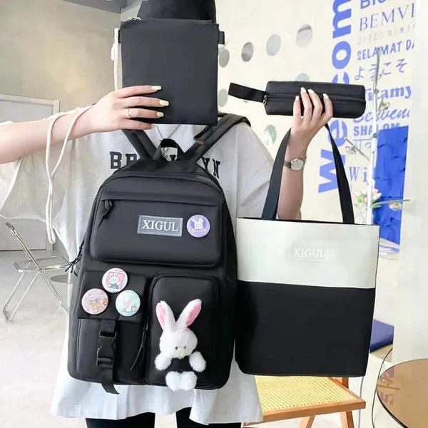 4pcs Bunny Bag Set - Cute and Functional Storage Solution for Kids - Clarify.pk