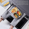 Leakproof 3-Compartment Stainless Steel Lunch Box Set