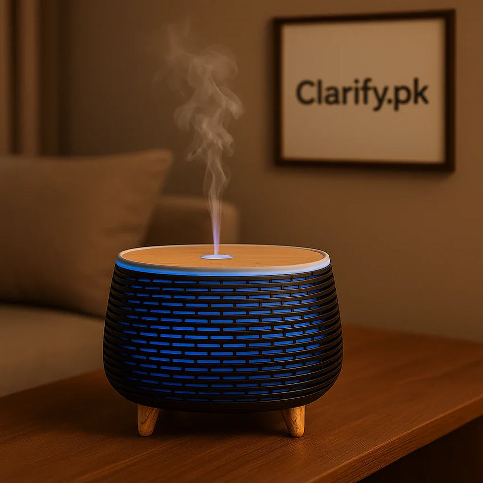 Ultrasonic Home Humidifier with Colorful Ambient Lights - Clarify.pk