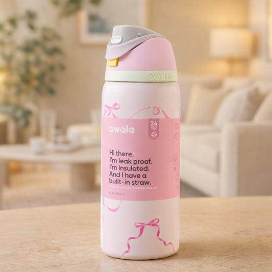 Owala UO Exclusive 32oz FreeSip® – "Pink Bow" Limited Edition MJ