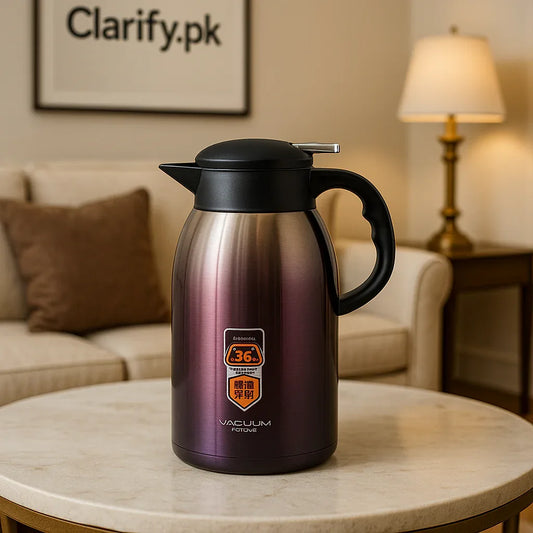 2.2L Stainless Steel Thermal Flask – Purple Hot & Cold Bottle - Clarify.pk