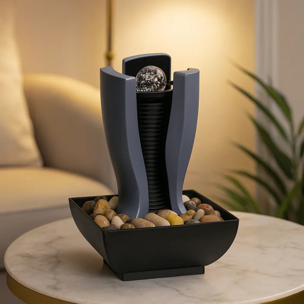 Electric Water Fountain – Relaxing Indoor LED Décor Piece - Clarify.pk