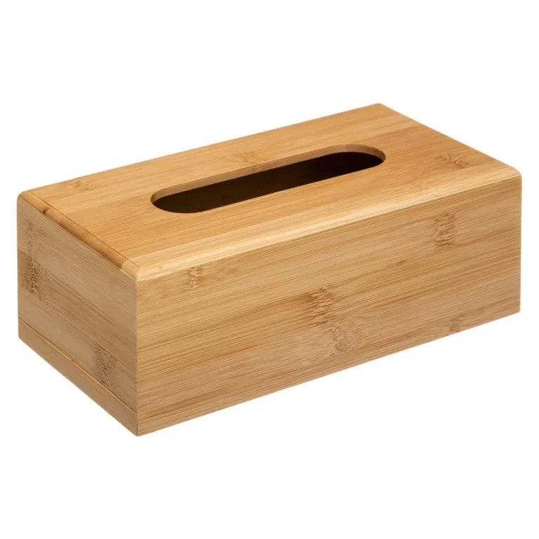 Bamboo Wooden Tissue Box – Natural 300g Eco-Friendly Holder - Clarify.pk