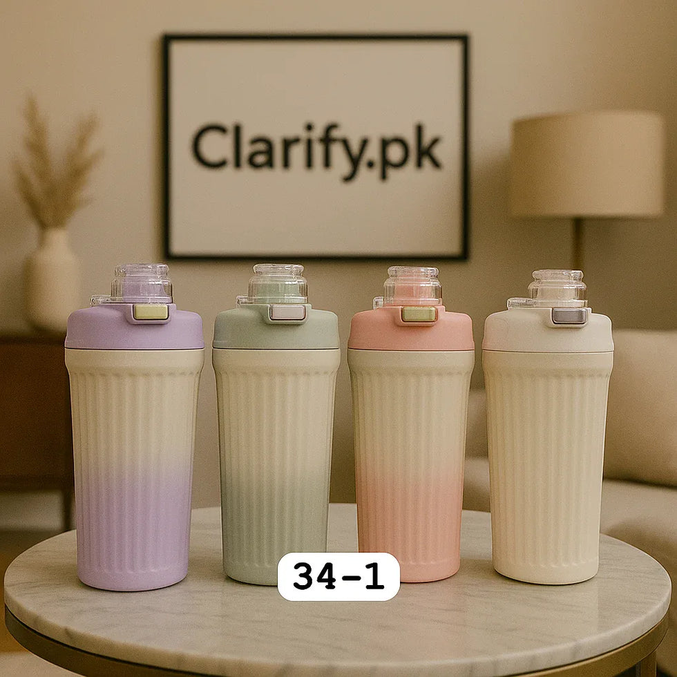 Gradient 750ml Stainless Steel Water Bottle with Lock Lid - Clarify.pk