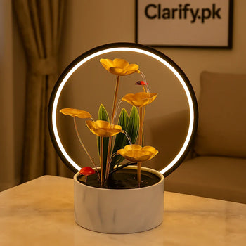 LED Leaf Fountain – Luxury Indoor Waterfall Home Decoration - Clarify.pk