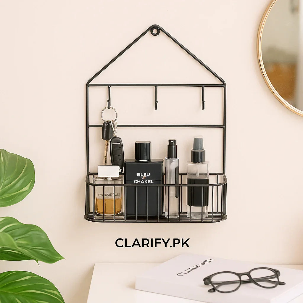 Creative Wall-Mounted Shelf Hook – Space-Saving Organizer - Clarify.pk