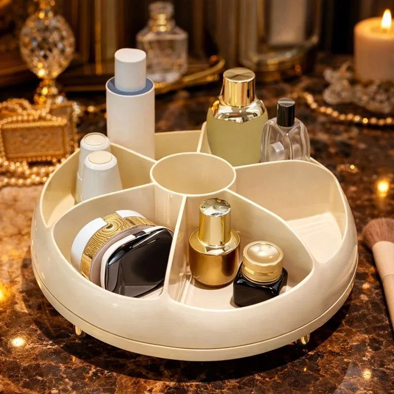 Rotating Cosmetic Storage Organizer – Large Capacity Makeup Holder - Clarify.pk