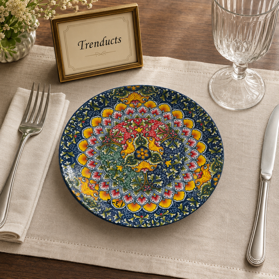 Premium 8-Inch Decorative Quarter Plate