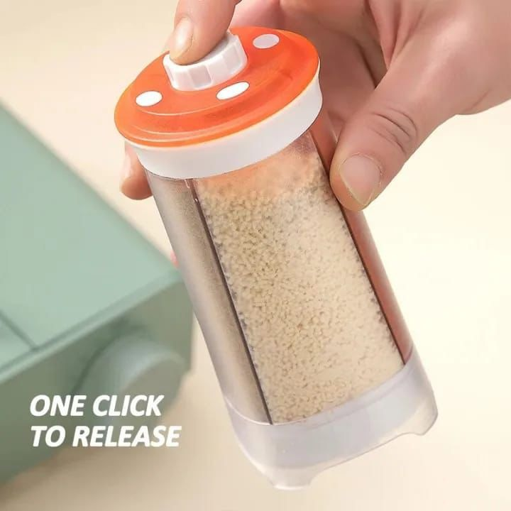 4-in-1 Salt & Pepper Spice Dispenser – One-Click Seasoning Bottle