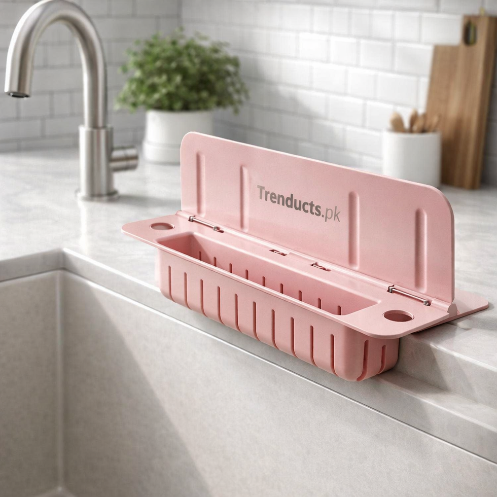 Multifunctional Sink Splash Guard with Storage Tray