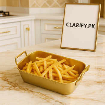 Stainless Steel Serving Platter – Stylish Kitchen Tray - Clarify.pk
