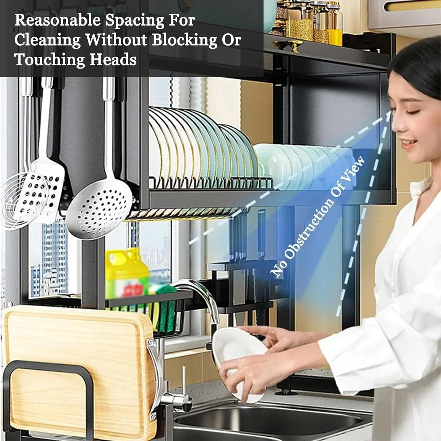 Over The Sink Rack for Kitchen Organization and Storage - Clarify.pk