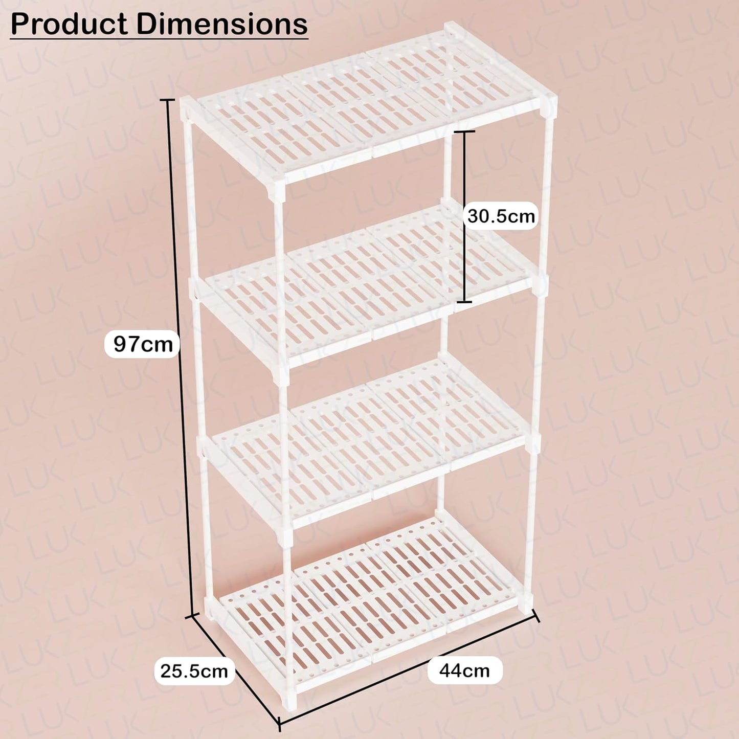 4-Tier Rolling Kitchen Storage Rack – Vertical Space Saver