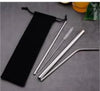 Metal Drinking Straw Set – Reusable Straws with Bag - Clarify.pk