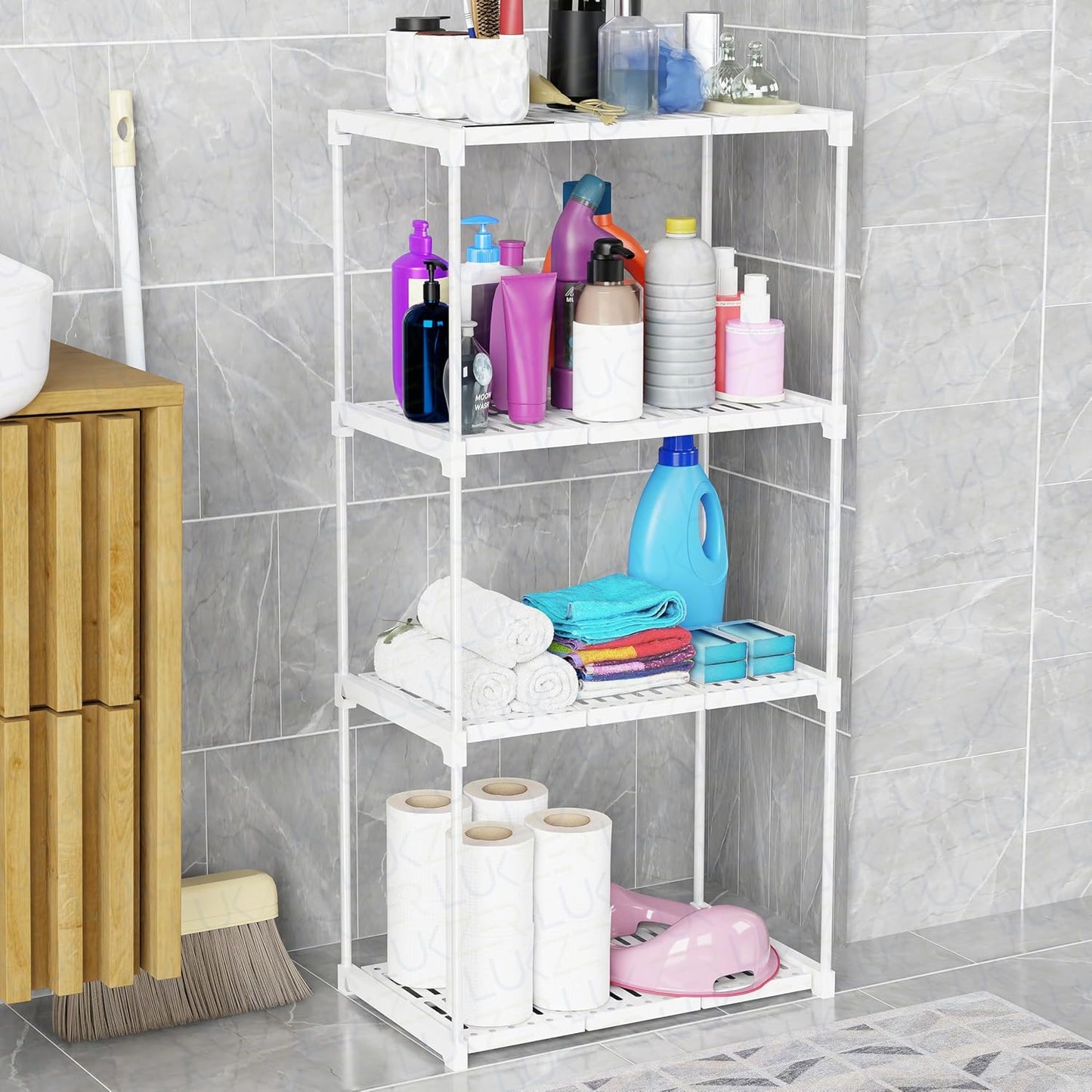 4-Tier Rolling Kitchen Storage Rack – Vertical Space Saver