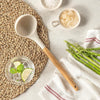 Silicone Spoon with Wooden Handle - Heat-Resistant Cooking Ladle