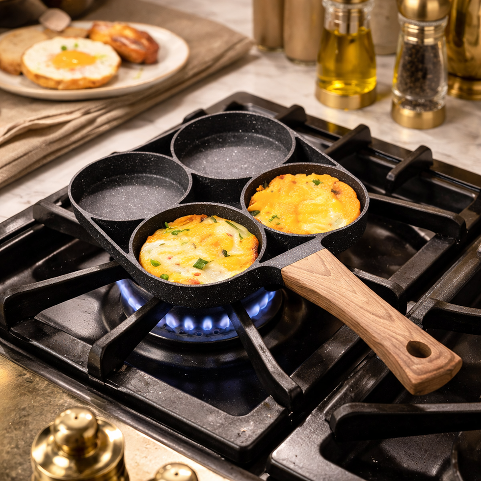 4 Compartment Non-Stick Frying Pan – Premium Quality