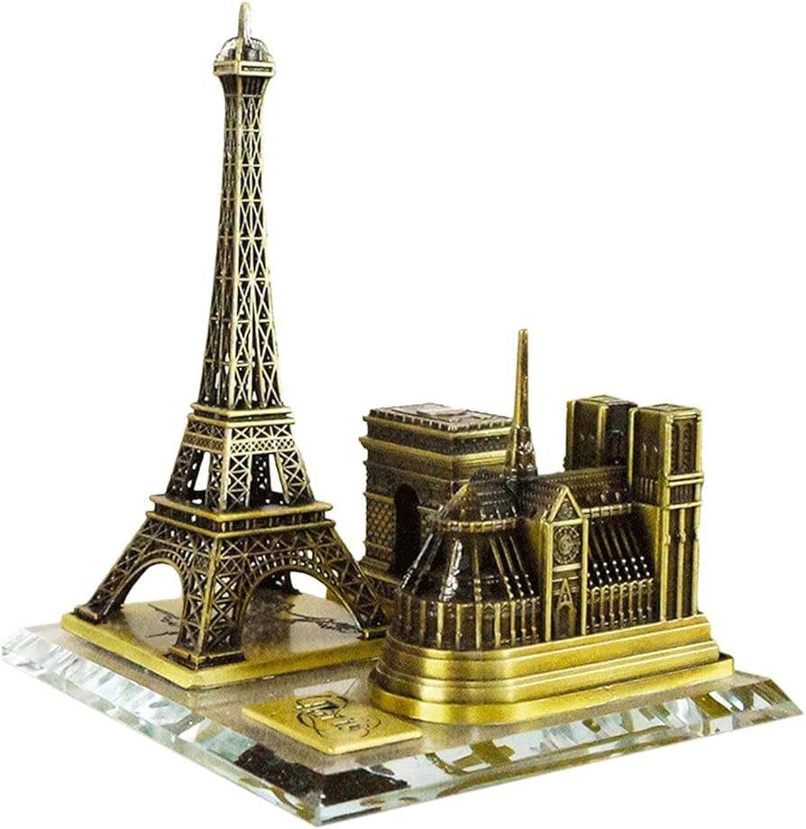 Metal Eiffel Tower Statue – Paris Themed Bronze Showpiece - Clarify.pk