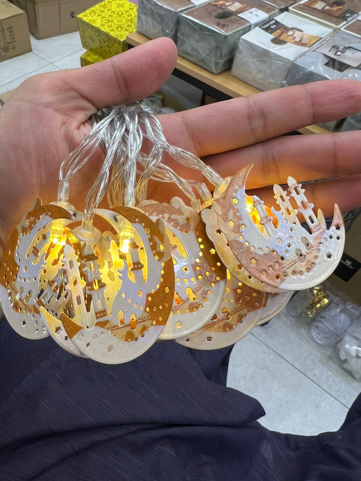 Warm Glow Islamic Motive String Lights ZZ