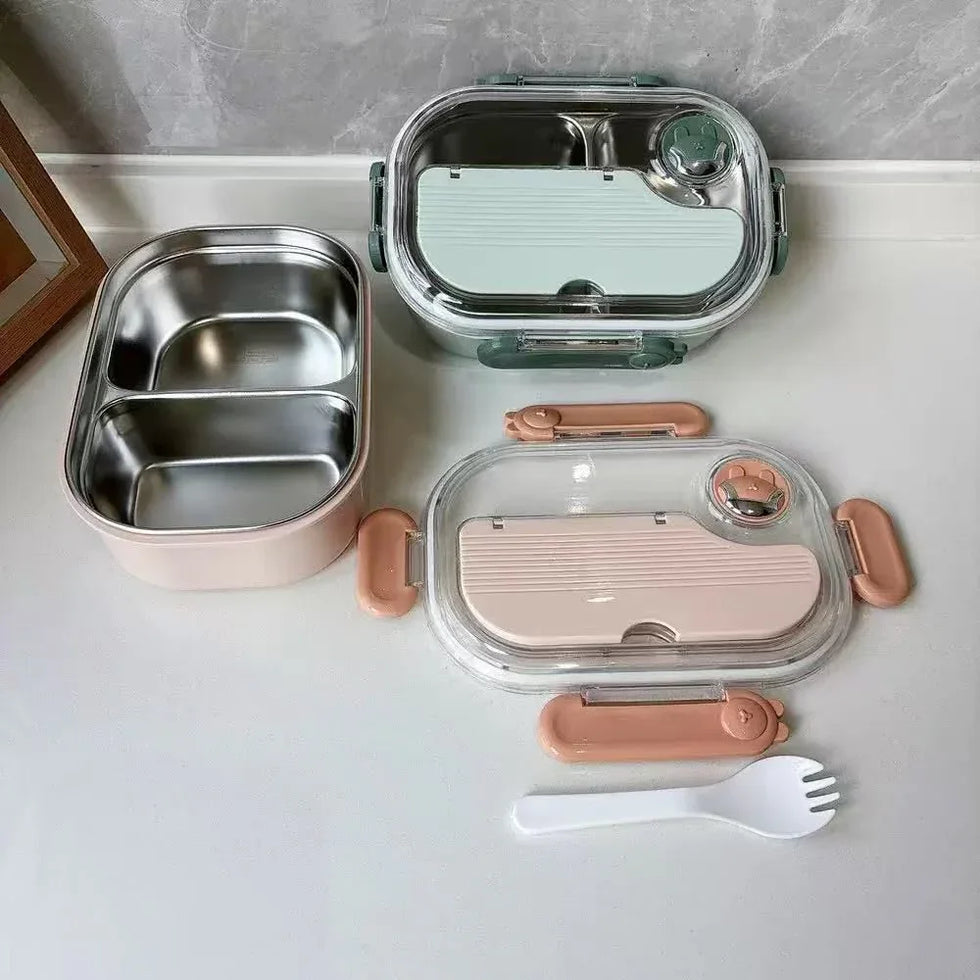 Stainless Steel Insulated Bento Lunch Box with Spoon - Clarify.pk