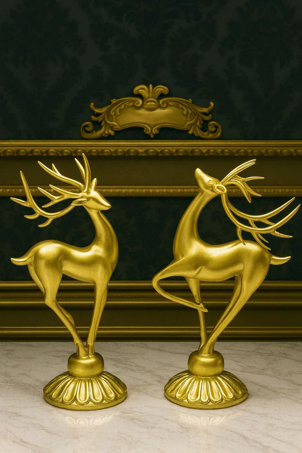 2pcs Dancing Deer Showpiece – Elegant Home Décor - Clarify.pk