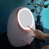 Oval Mirror Cosmetic Organizer with LED Lighted Storage and Makeup Mirror - Clarify.pk
