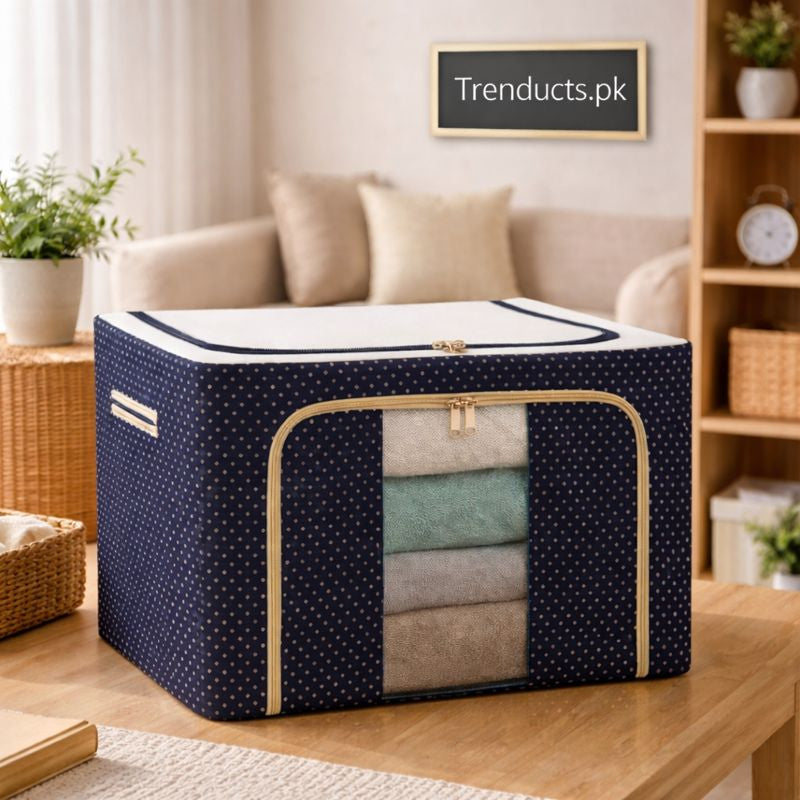 66L Foldable Large Storage Organizer – Printed Design