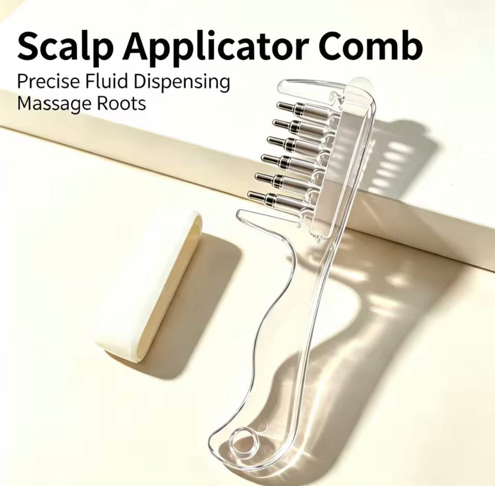 Transparent Scalp Oil Applicator Massage Comb