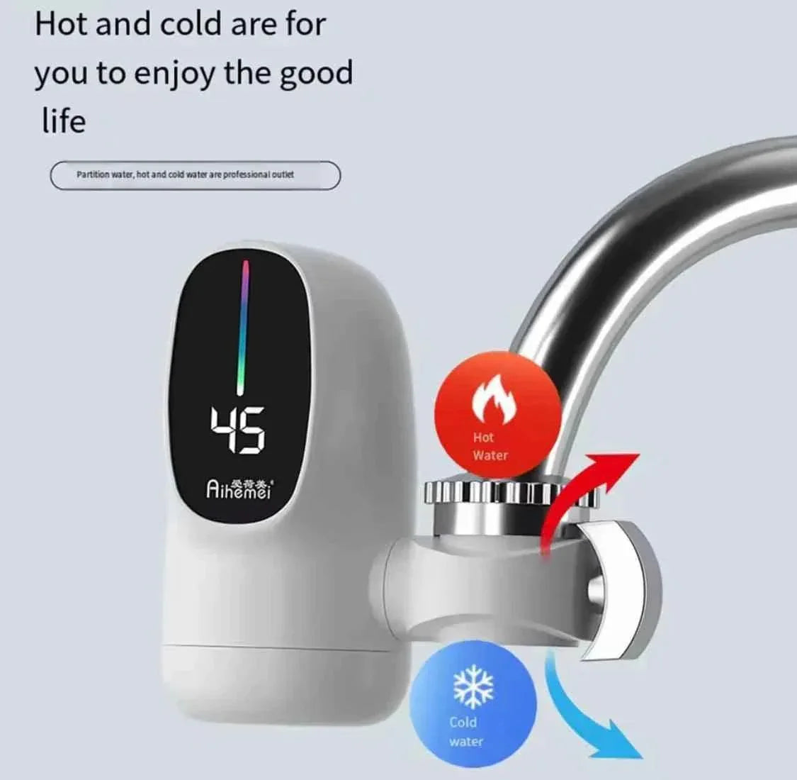 Digital Display Kitchen Faucet Adapter 3000W for Instant Hot Water