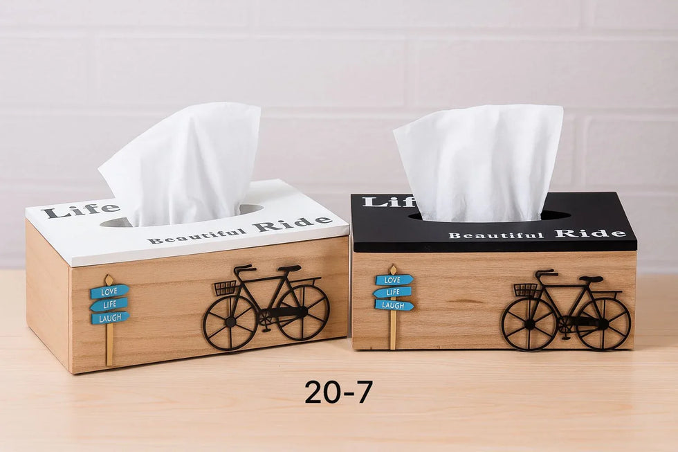 Wooden Tissue Box – Elegant Tabletop Tissue Holder - Clarify.pk