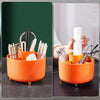 360° Rotating Makeup Brush Organizer - Stylish Desktop Storage Solution - Clarify.pk