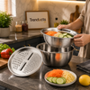 3-in-1 Multifunctional Stainless Steel Colander with Grater