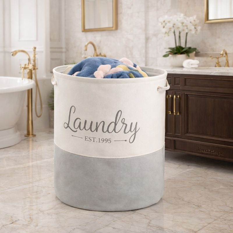 Thick Fabric Foldable Laundry Basket – Storage Solution MJ