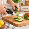 2-in-1 Clever Cutter Knife with Built-In Cutting Board – Handheld Vegetable Slicer