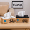 Wooden Tissue Box – Elegant Tabletop Tissue Holder - Clarify.pk