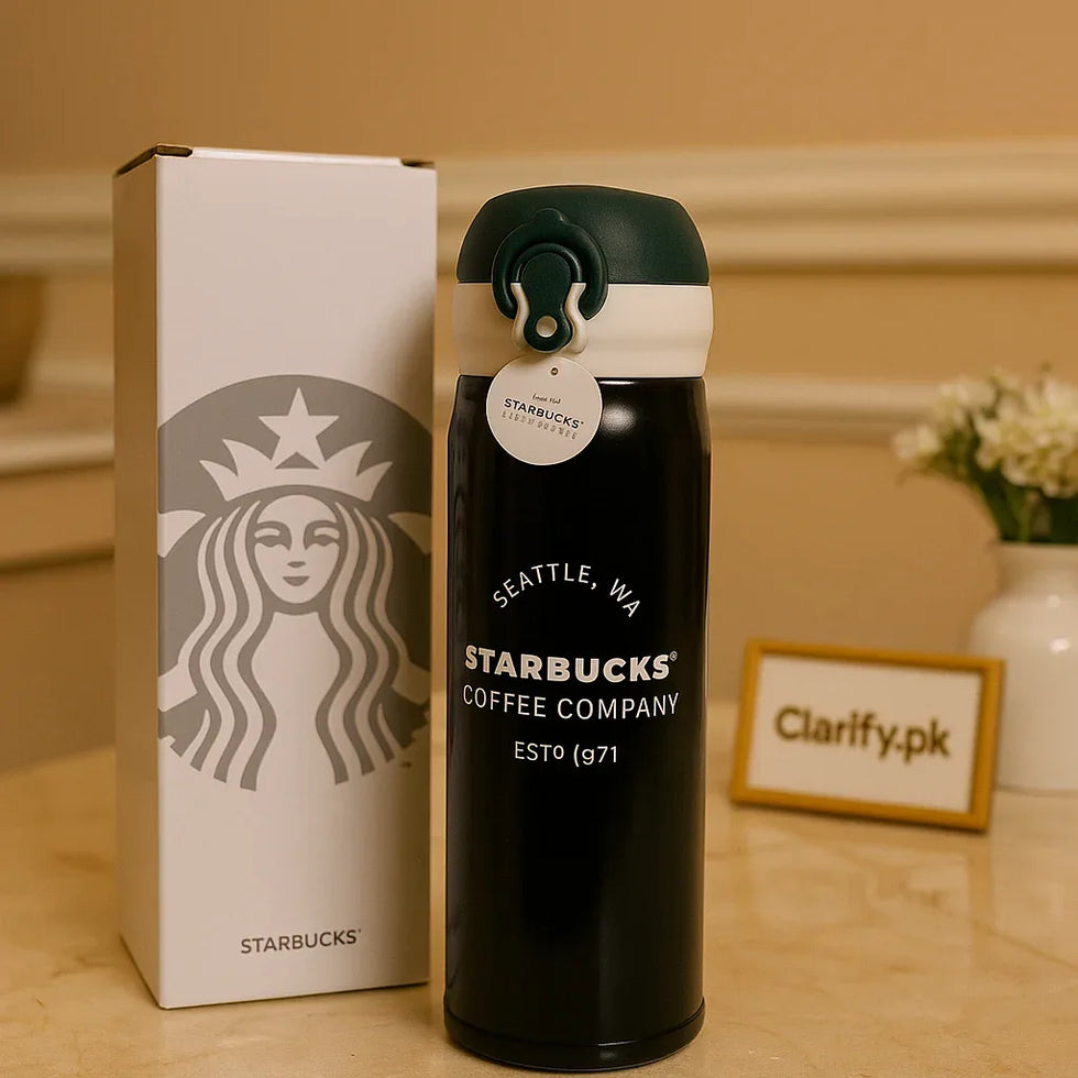Starbucks Premium Green Stainless Steel Bottle- Premium Edition - Clarify.pk