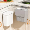 Hanging Cabinet Trash Can with Lid – Kitchen Door & Wall Mounted Waste Bin