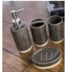 4Pcs Luxury Grey Bath Set – Modern Bathroom Accessories - Clarify.pk