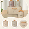 Luxury Kitchen Storage Canister Set with Wooden Lids - Clarify.pk