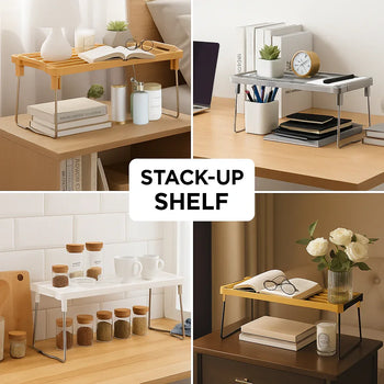 Stack-Up Shelf – Space-Saving Multipurpose Storage Organizer - Clarify.pk