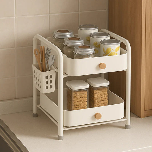 Binca Two-Tier Kitchen Countertop Organizer – Multi-Functional Storage Rack MJ