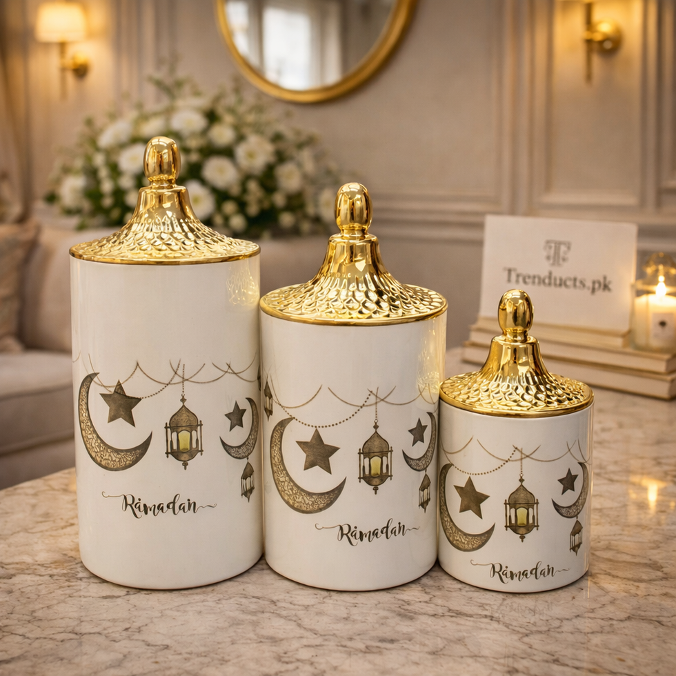 Luxury 3 Pcs Jar Set - Ramadan Edition